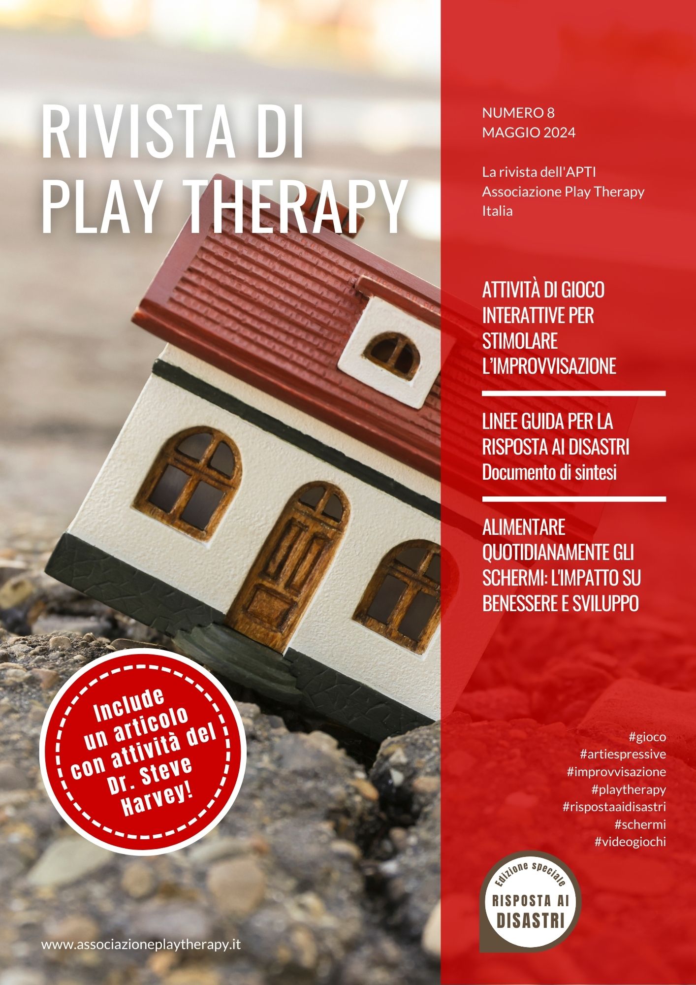 copertina della rivista di play therapy dell'associazione play therapy italia